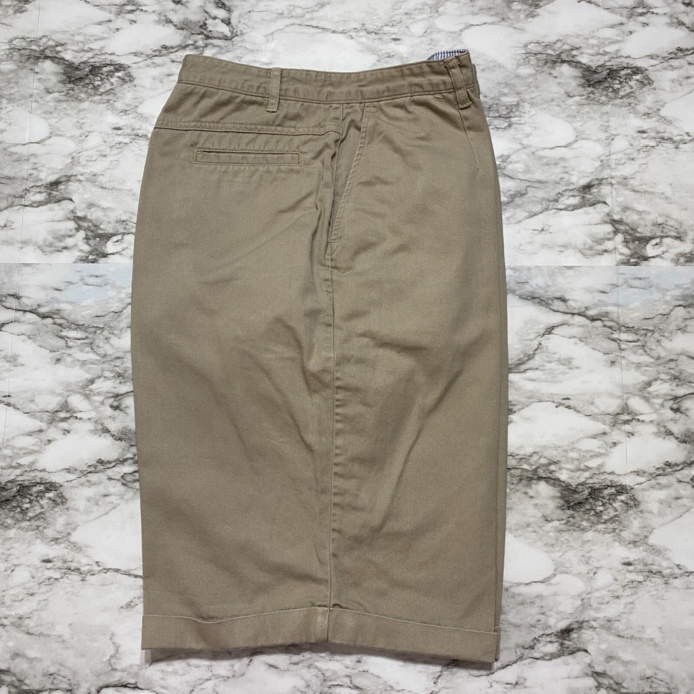 Hunt Club Women's Bermuda Shorts Size 12 Khaki High Rise Pockets